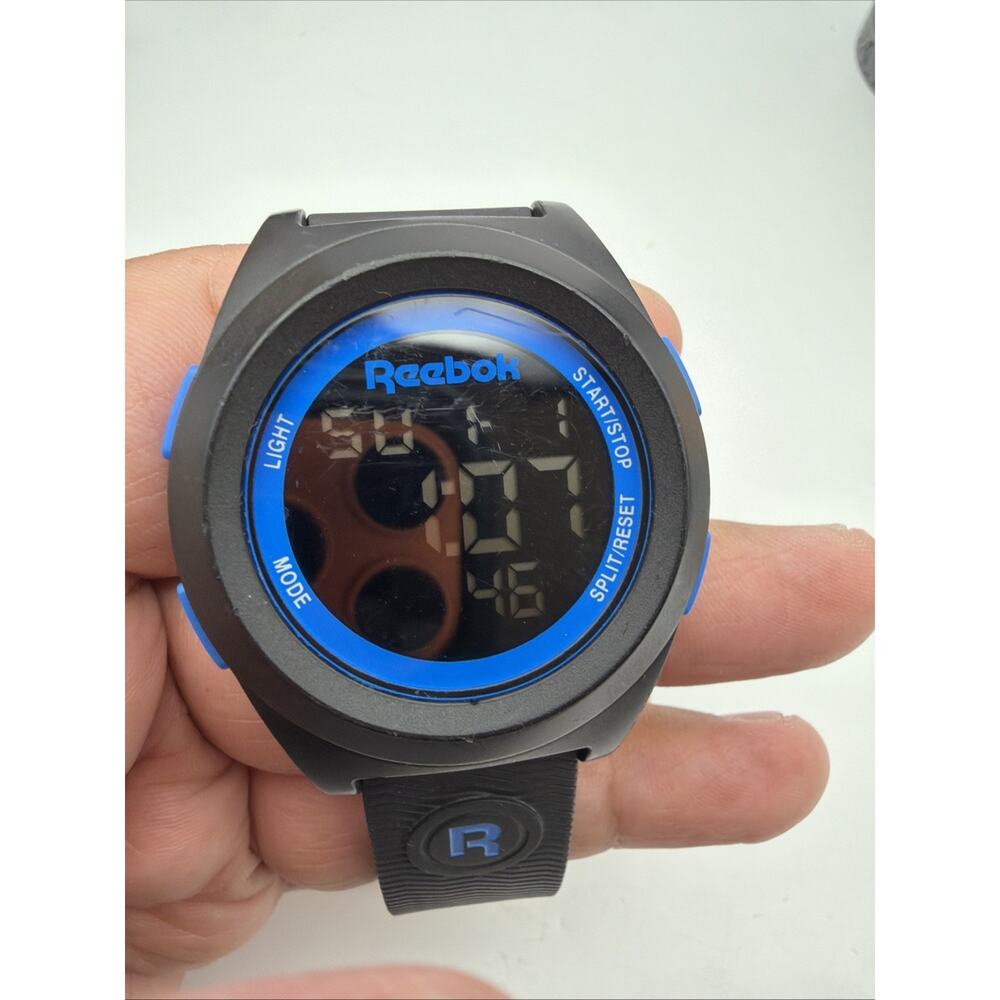 Reebok Di-R Block Party Digital Workout Watch Blue and Black RC-DBN-G9-PBPB-BL